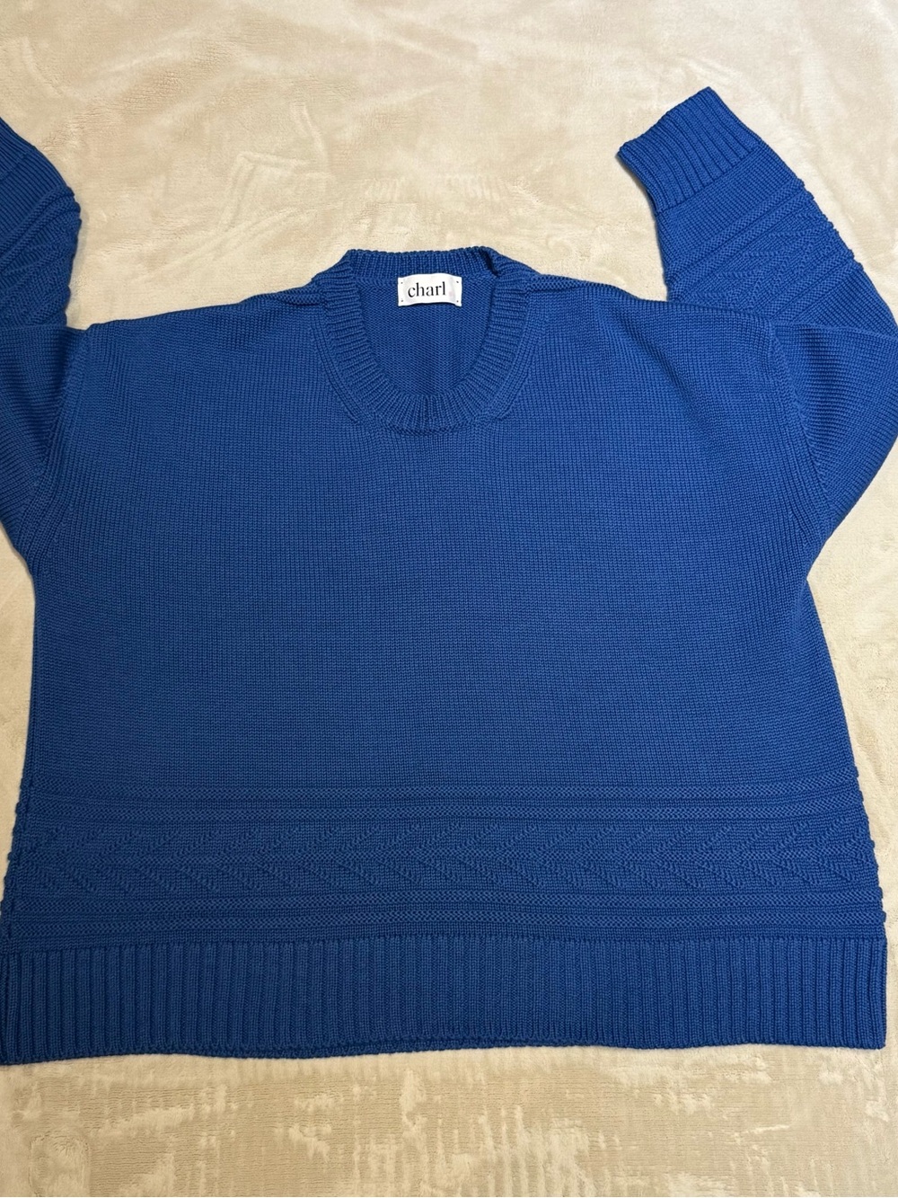 Charl Knitwear West Jumper in Blue - Picture 7 of 11